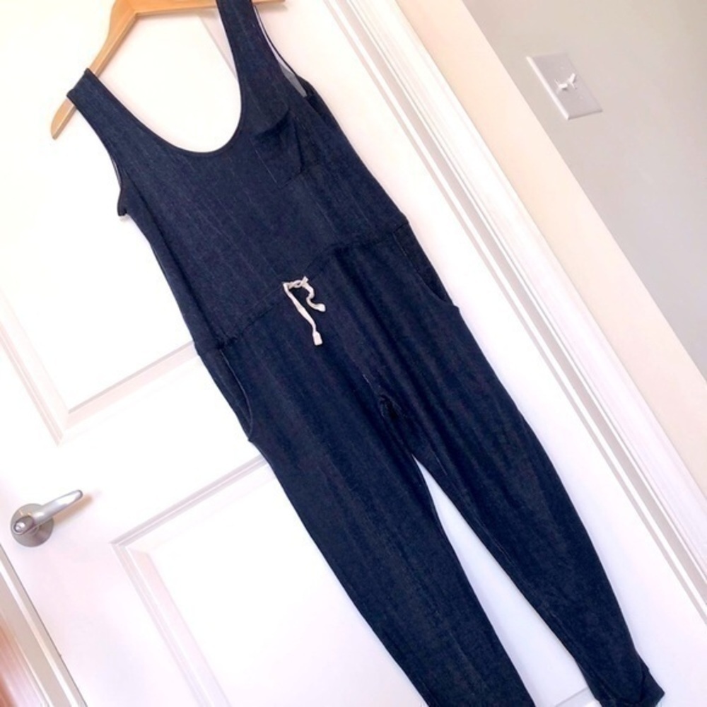 CI SONO | Women’s Ci Sono One-Piece Navy Long Pant Drawstring Jumper, Size Small